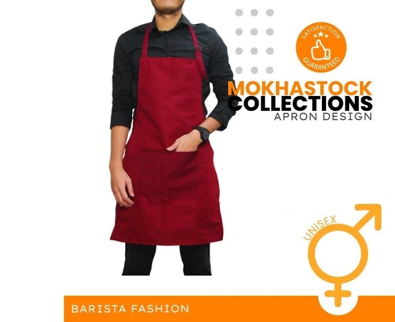 Mokhastock Apron Chef Katun Drill 3