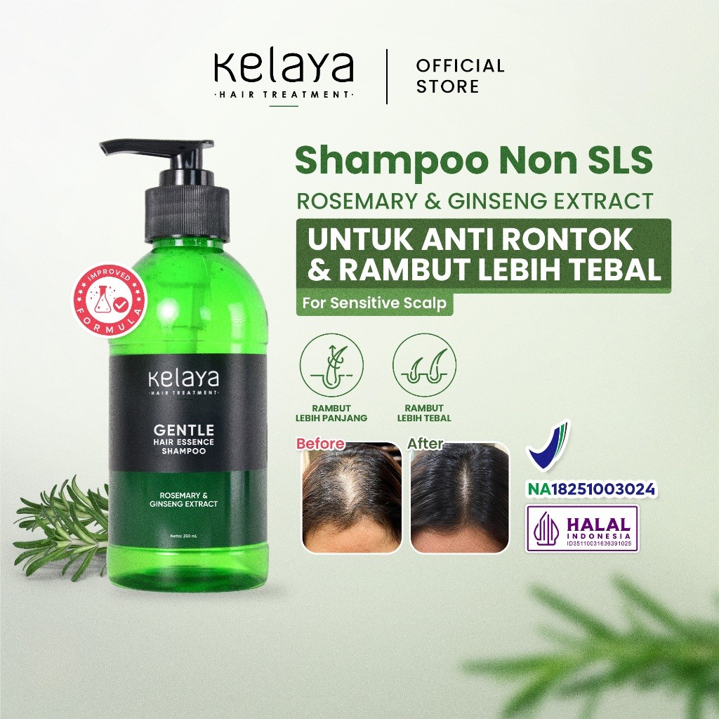 Kelaya Gentle Hair Essence Shampo Rosemary & Ginseng Extract 2