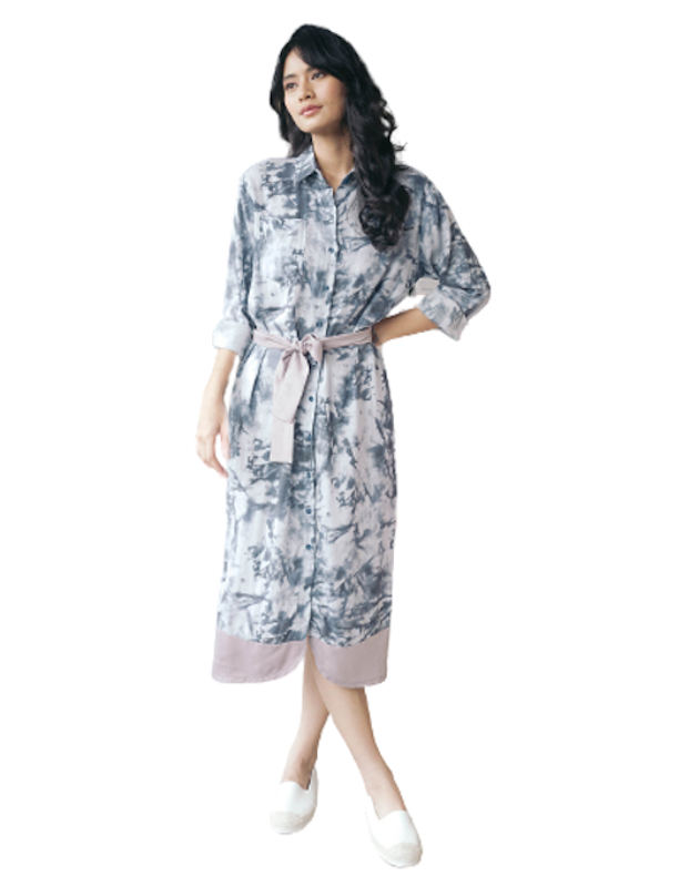 Mattana Tie Dye Midi Dress 1