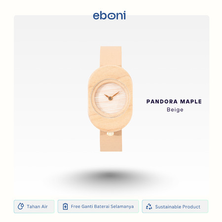 Eboni Sri Gemahloji Eboni Jam Tangan Kayu Pandora Maple Series