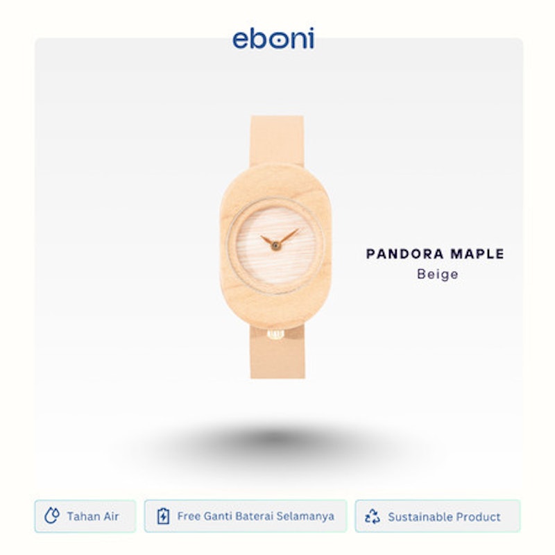Eboni Jam Tangan Kayu Pandora Maple Series 5