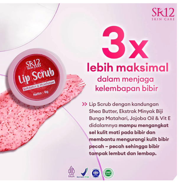 SR12 Herbal Perkasa SR12 Skincare Lip Scrub Exfoliator & Moisturizer
