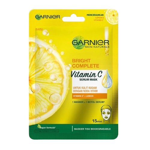 GARNIER Bright Complete Vitamin C Serum Sheet Mask 1