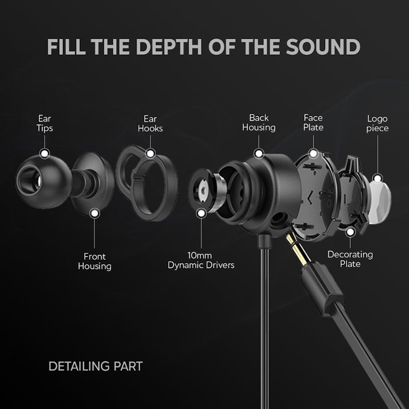 Uneed In Ear Gaming Earphone 2