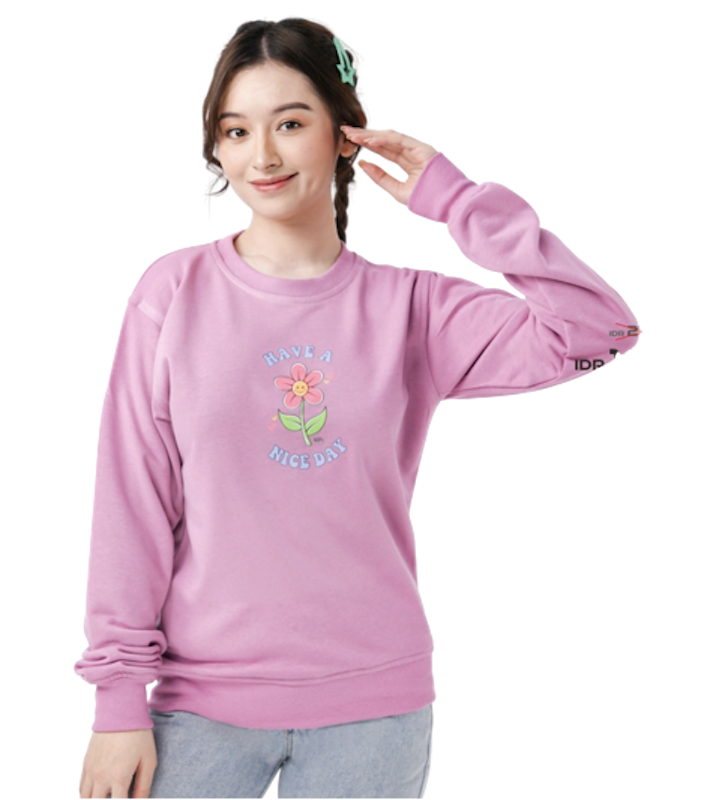 Crewneck Nice Flowers Lilac Sweaters Sweatshirt 1