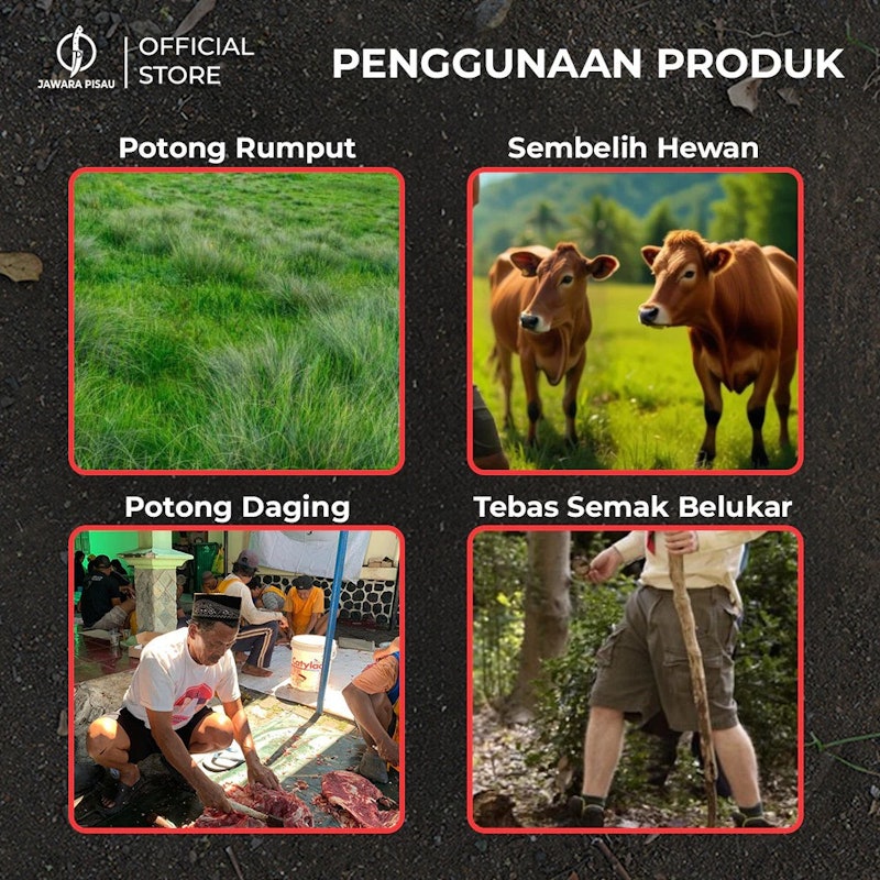 Jawara Pisau Golok Sembelih Baja Serbaguna 2