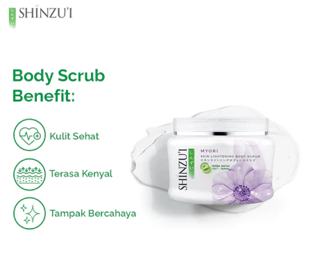 Shinzui Skin Lightening Body Scrub Myori 200gr 3