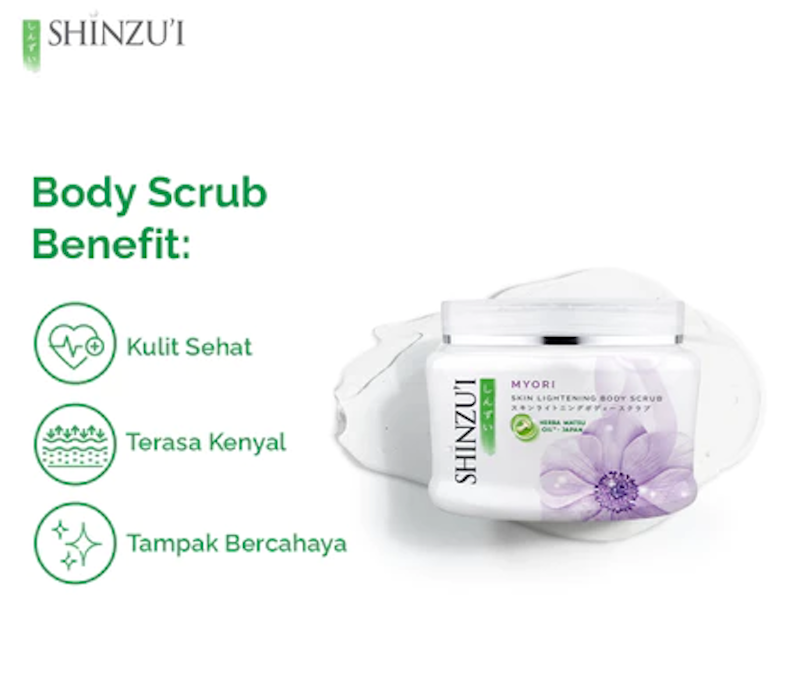 Shinzui Skin Lightening Body Scrub Myori 200gr 3