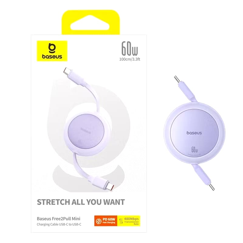 Shenzhen Times Innovation Technology Baseus Cable Type-C to Type-C 60W Fast Charging Free2Pull Mini