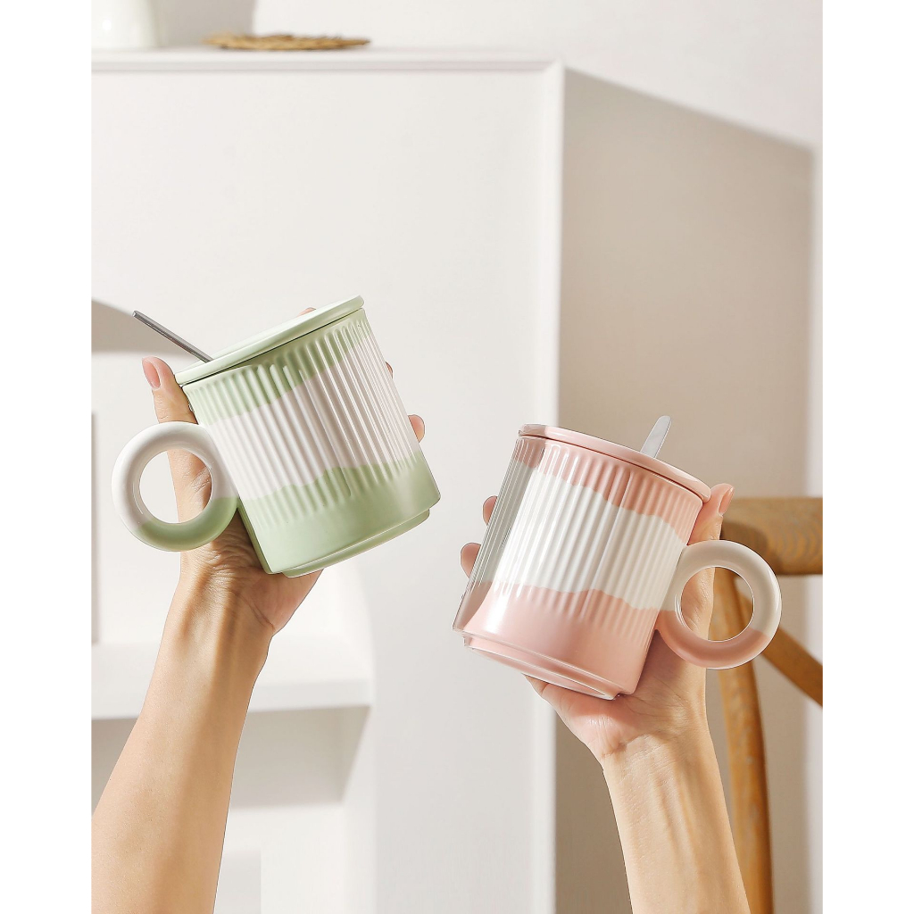Monno Moogu Mug Ceramic Glass w/ Lid 3