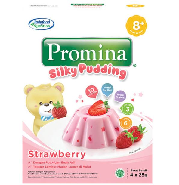 Promina Silky Puding Strawberry 100 g