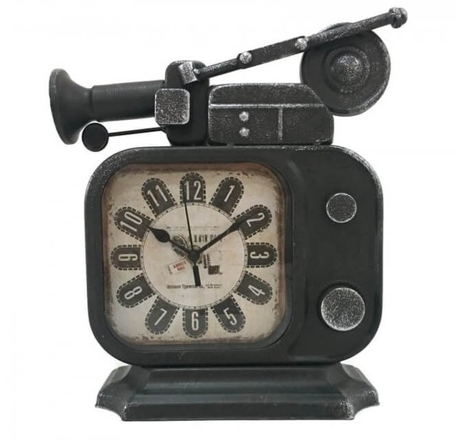 Vintage Retro Old TV Table Clock OLB2491 ｜ OLB2491