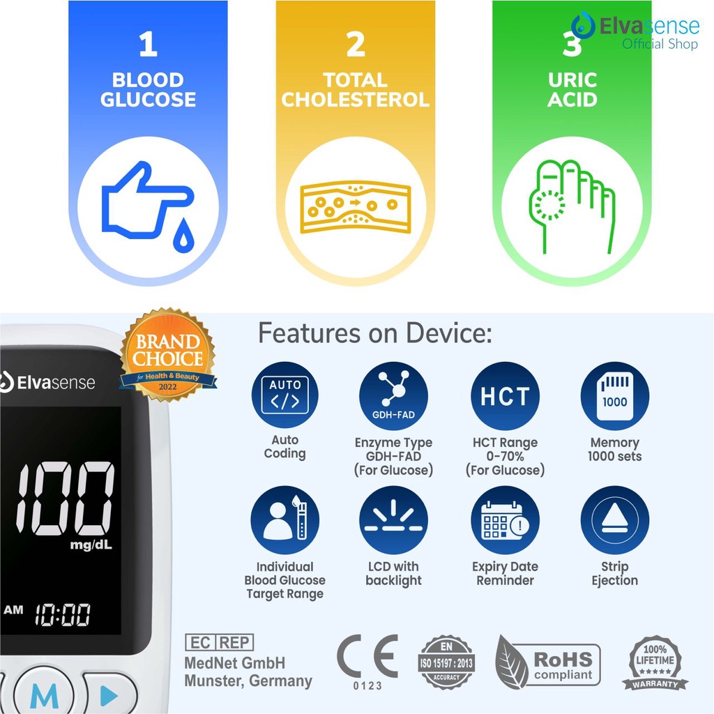 Enseval Medika Prima Elvasense 3-in-1 Multifunction Monitoring System EMS10