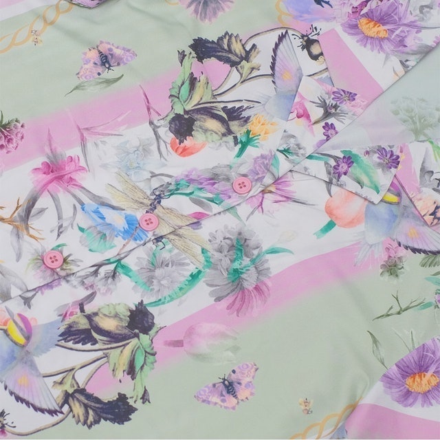 Kemeja Lengan Pendek Wanita Full Print Colibri 5
