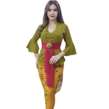 Kebaya Bali Rumbai Lengan Trompet
