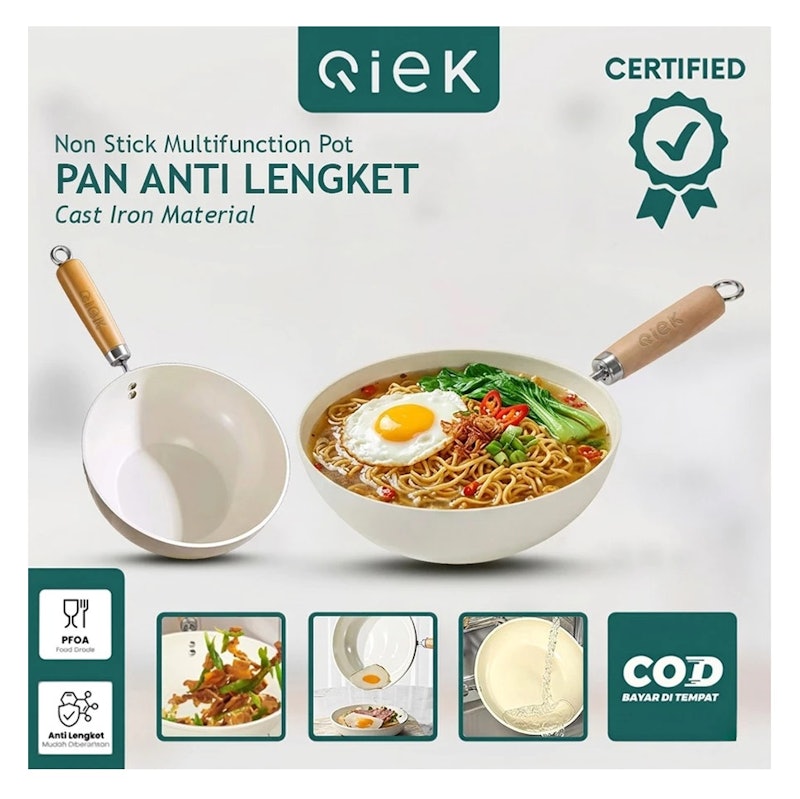 Qiek Milk Sauce Pan Beige 24 cm 2