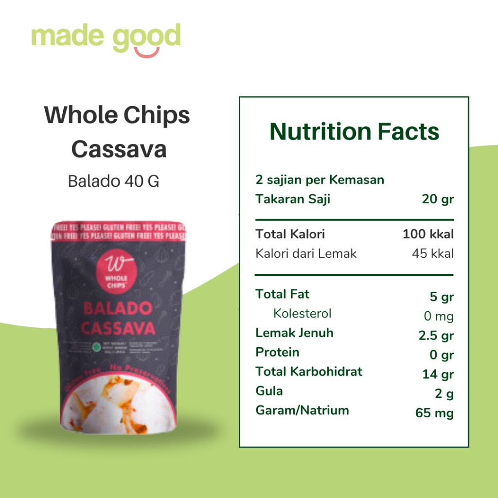 Bionic Natura Whole Chips Balado Cassava