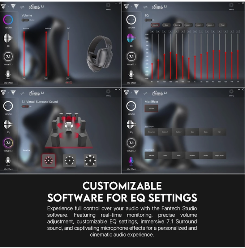 STUDIO PRO Virtual 7.1 Headset Gaming 3