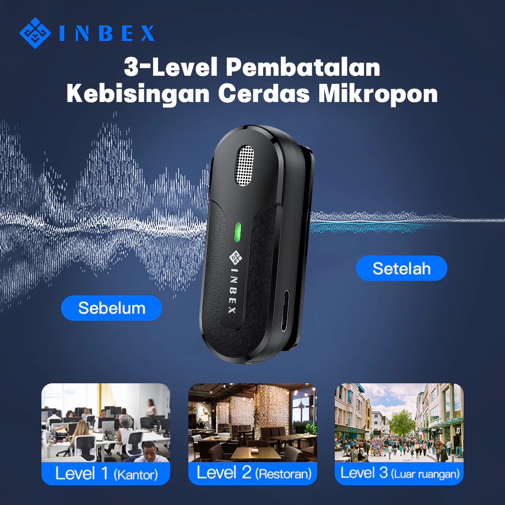 INBEX 2-IN-1 Microphone Wireless Clip On 2