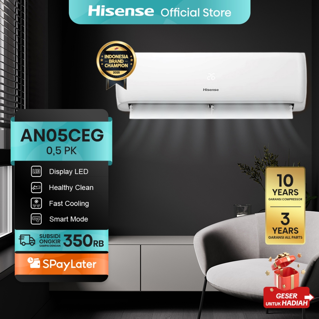 Hisense Hisense AC Air Conditioner Standard 0.5 PK AN05CEG
