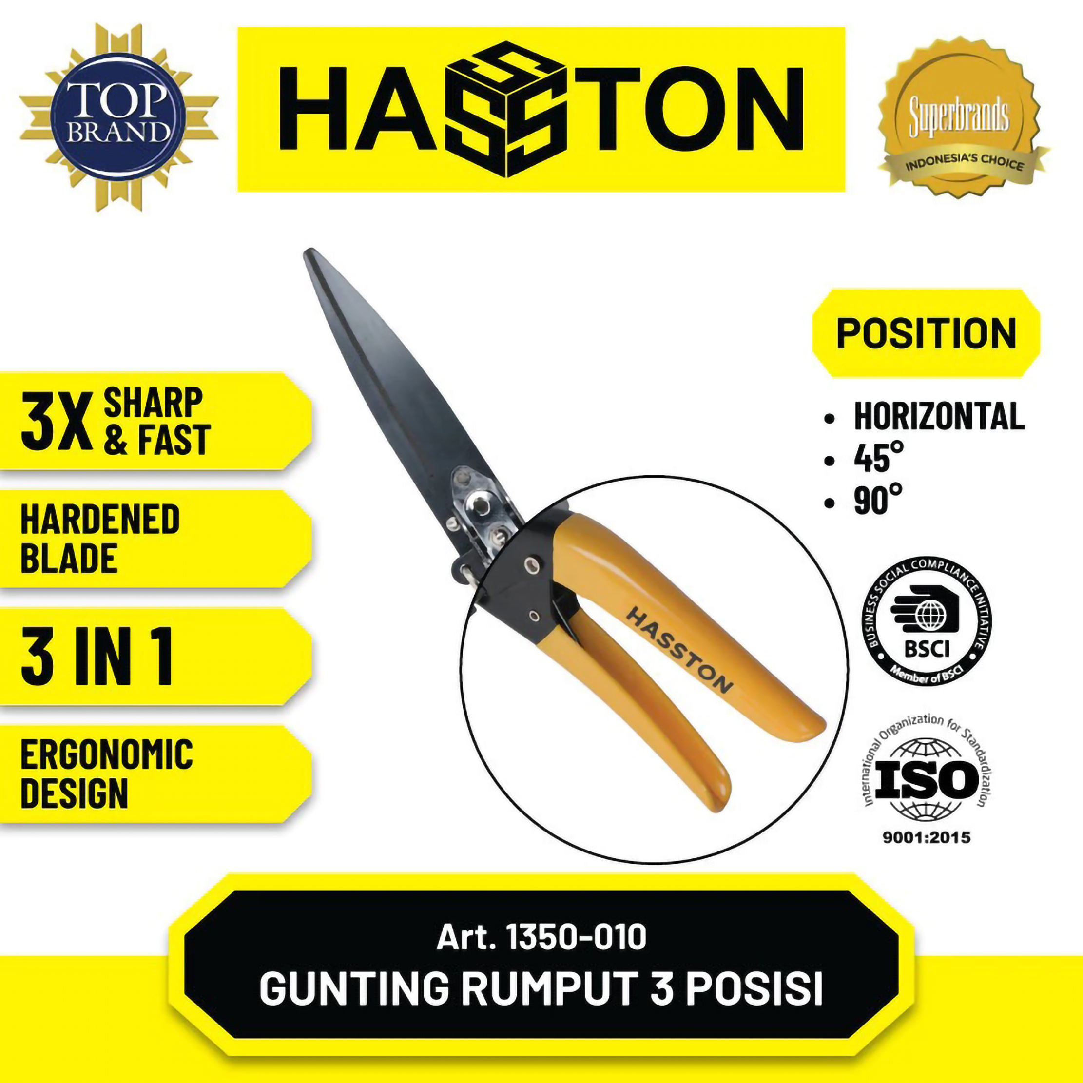Citra Perkakas Indonesia Hasston Gunting Rumput 3 Posisi 1350-010
