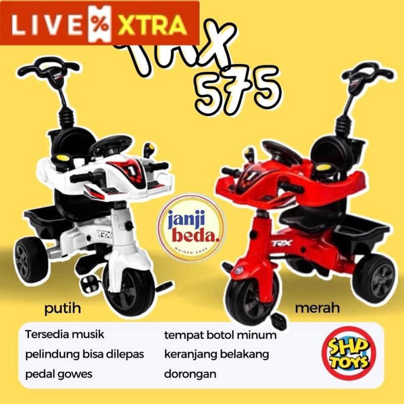 Sinar Harapan Plastik SHP Toys Sepeda Roda Tiga TRX 575