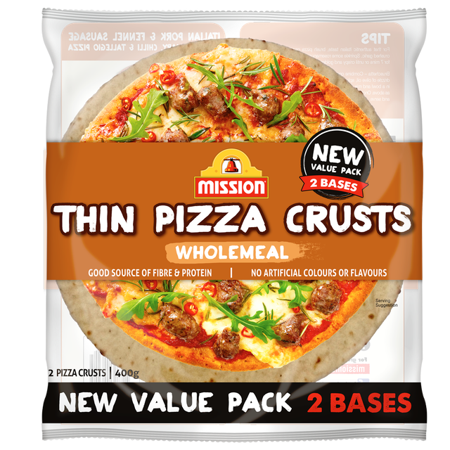 Thin Pizza Crust Wholemeal