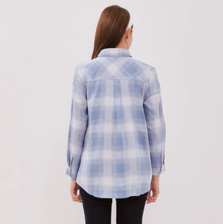 Cipta Adhyabusana DUST Kemeja Andari Kotak Biru Comfease