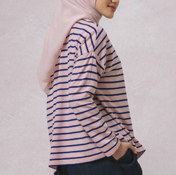  HijabChic Ulyani Stripe Tops