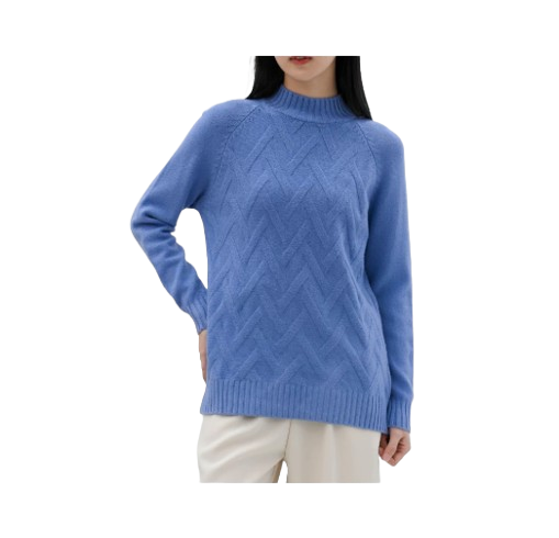 Cammomile Rajut Tebal Lengan Panjang Turtleneck ｜ 2502002