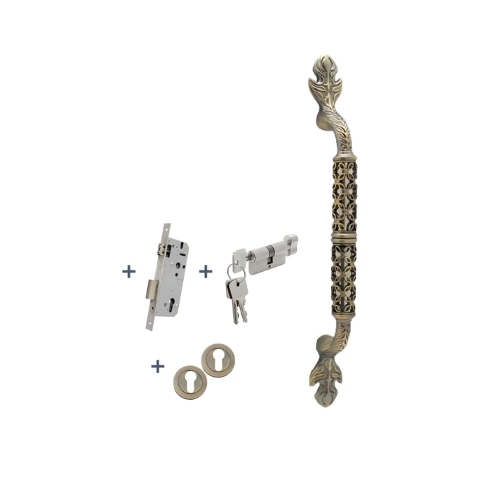 Evomab Pull Handle Pintu Antik Set Knob ｜ PH100-228 AB
