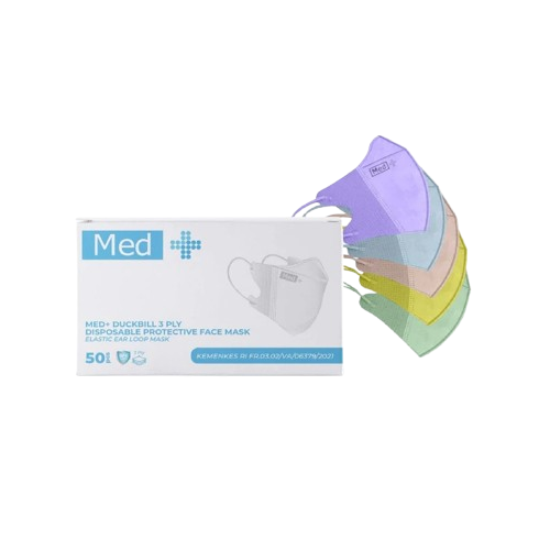 Med+ Duckbill 4ply Disposable Protective Face Mask 50 pcs