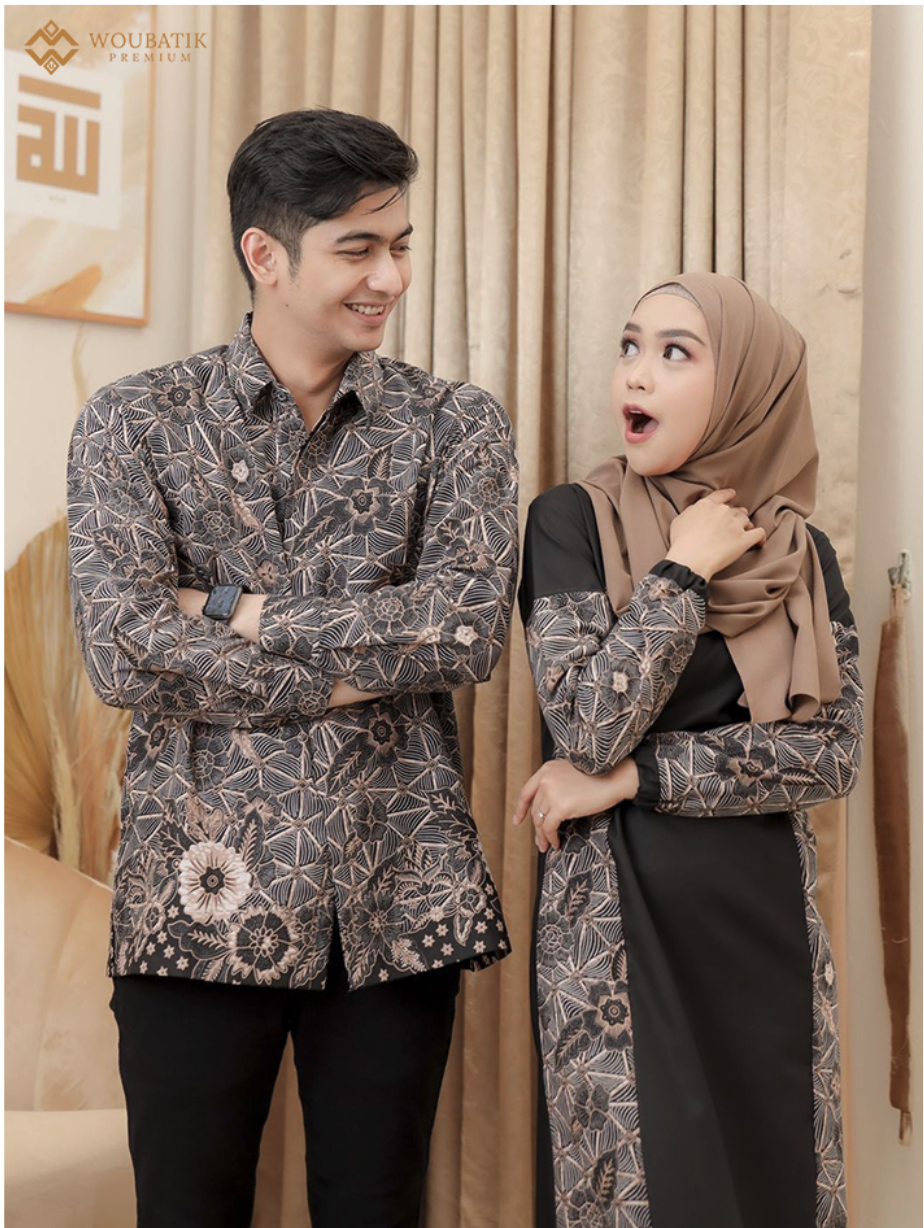 Woubatik Gamis Batik Couple Syari Ria Ricis Dan Teuku Ryan