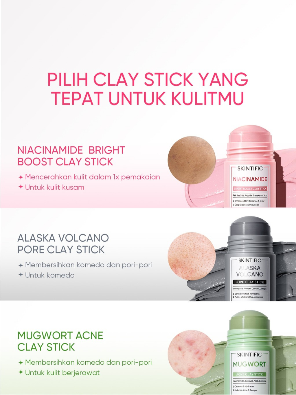 SKINTIFIC Cosmetics SKINTIFIC Mugwort Acne Clay Stick