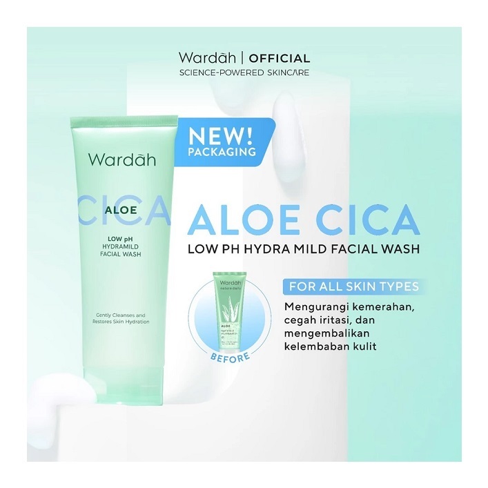Paragon Technology and Innovation Wardah Cica Aloe Low pH Hydramild Facial Wash