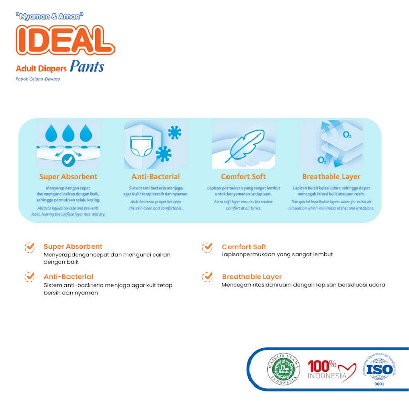 Ideal Popok Dewasa Tipe Celana 2