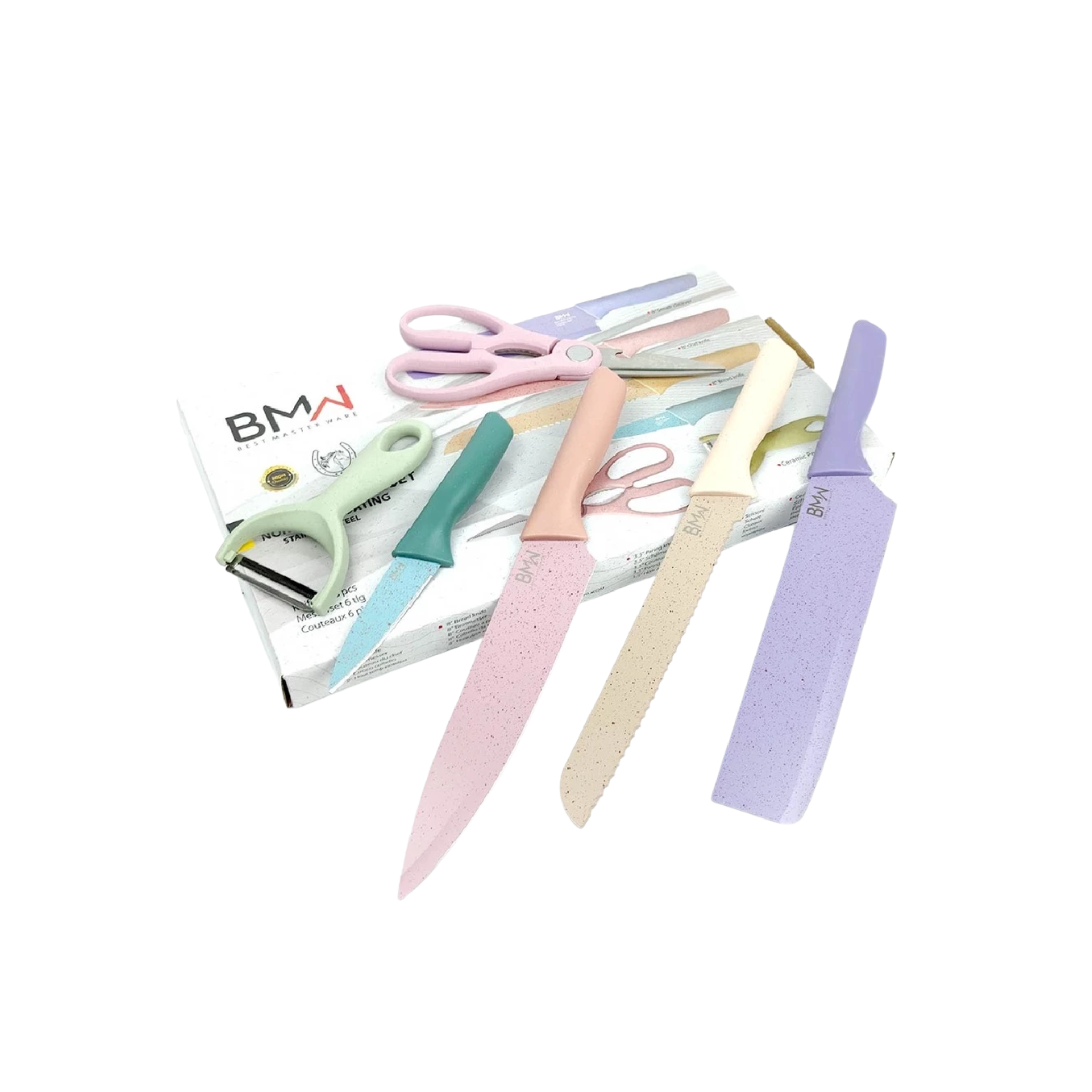 BMW Kitchen Ware Rainbow Knife Set Non-Stick Coating