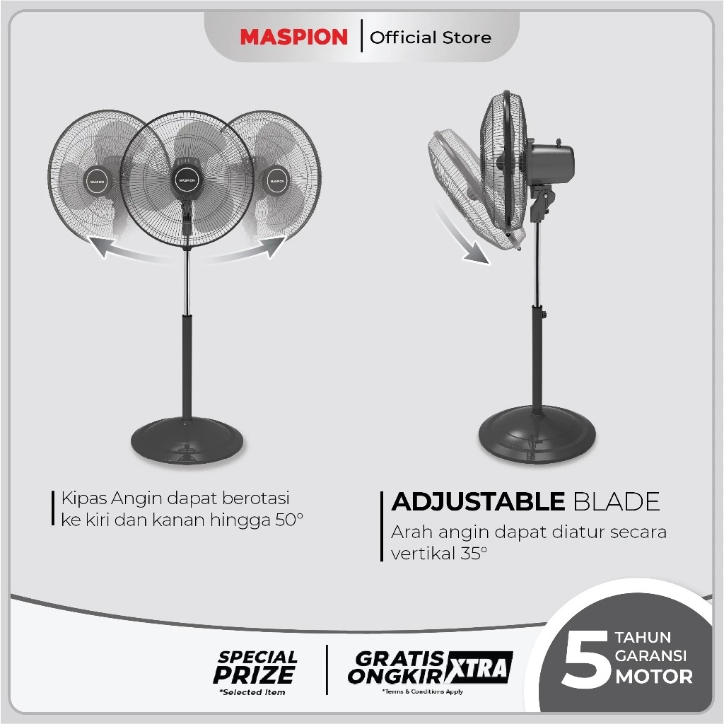 Maspion Group Maspion Stand Fan Kipas Angin Berdiri 16 Inch  F-412 S