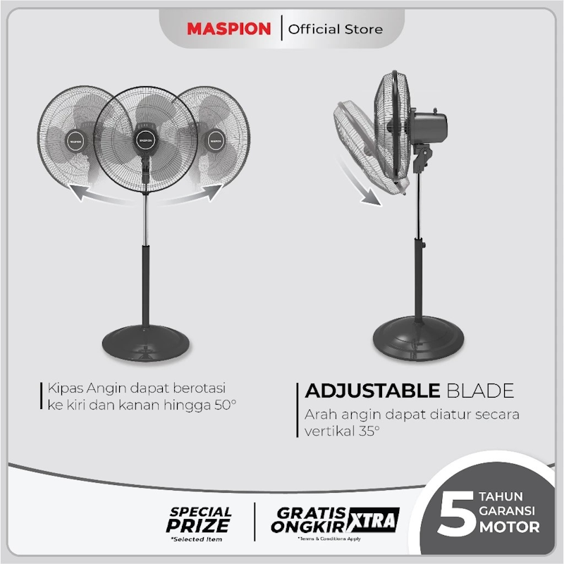 Stand Fan Kipas Angin Berdiri 16 Inch 3