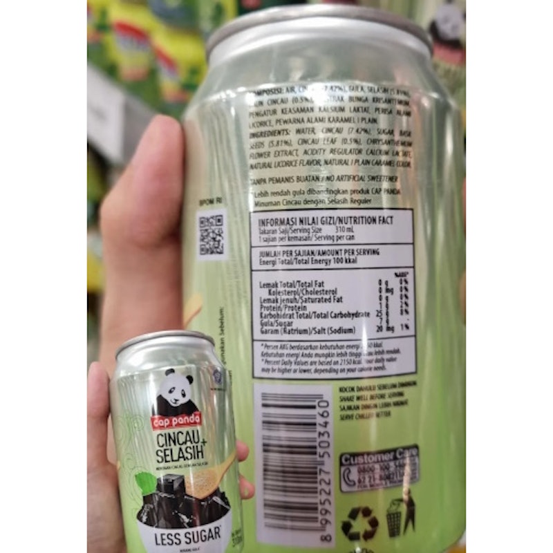 Cap Panda Grass Jelly Selasih