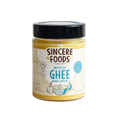 SINCERE FOODS Grassfed Ghee Garlic Infused