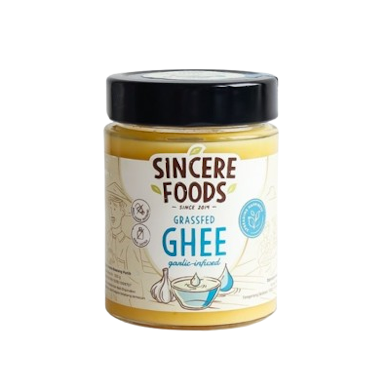 SINCERE FOODS Grassfed Ghee Garlic Infused 1