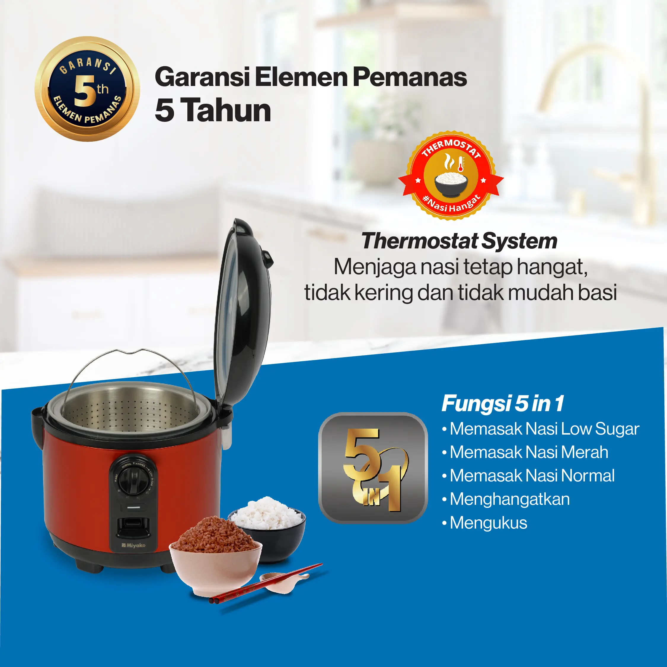 Kencana Gemilang Miyako Magic Warmer Plus MCM-721LST
