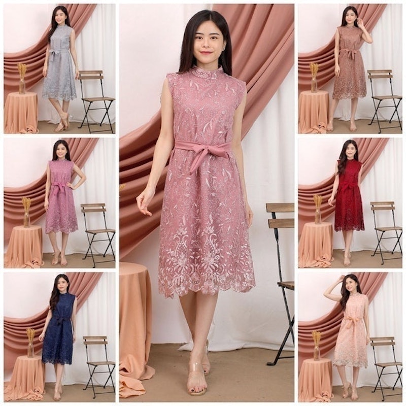 Dress Chelsea Brukat Tile 2