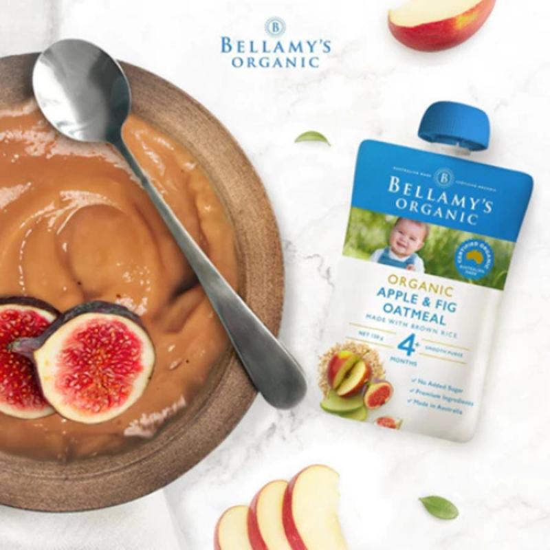 Bellamy's Organic Apple & Fig Oatmeal 3