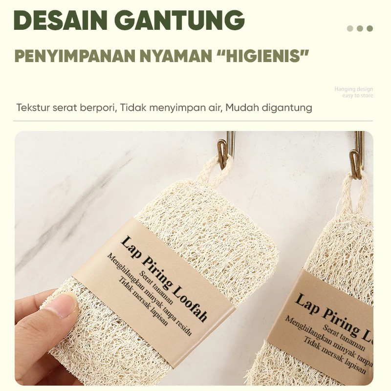  ZOLELE Sabut Cuci Piring Spons Loofah 