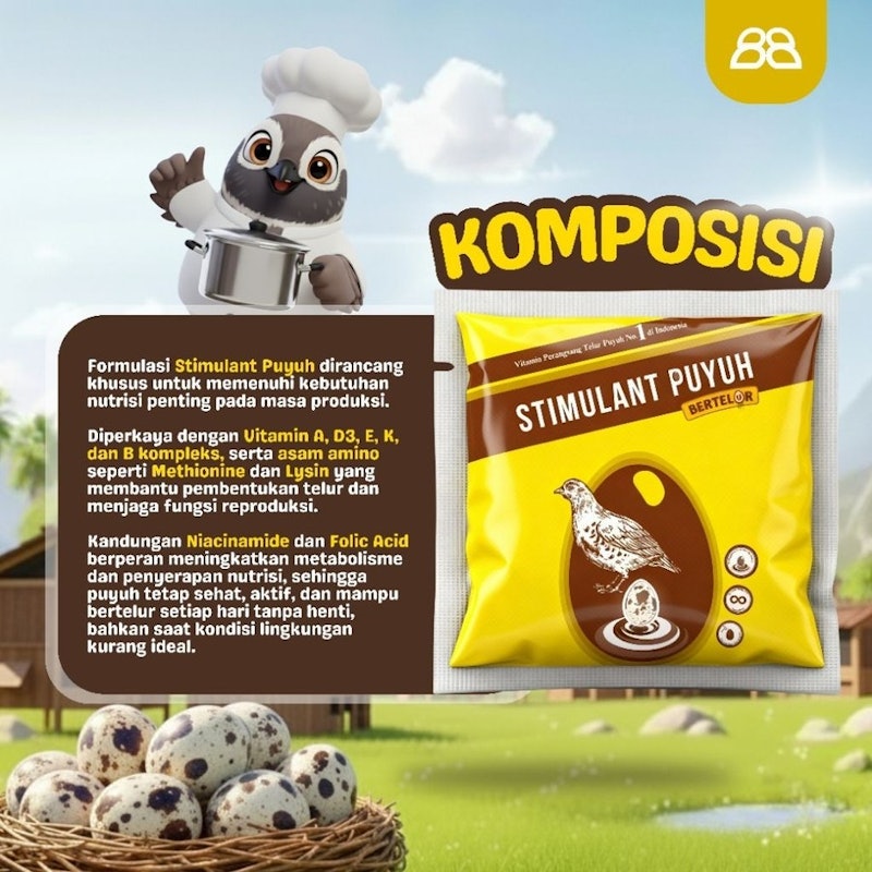 Stimulant Puyuh Bertelur 50gr 4