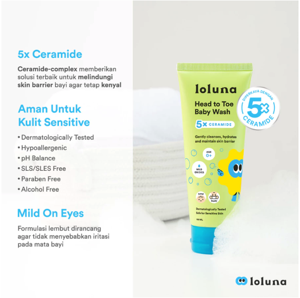 Wahana Kosmetika Indonesia Loluna Head to Toe Baby Wash