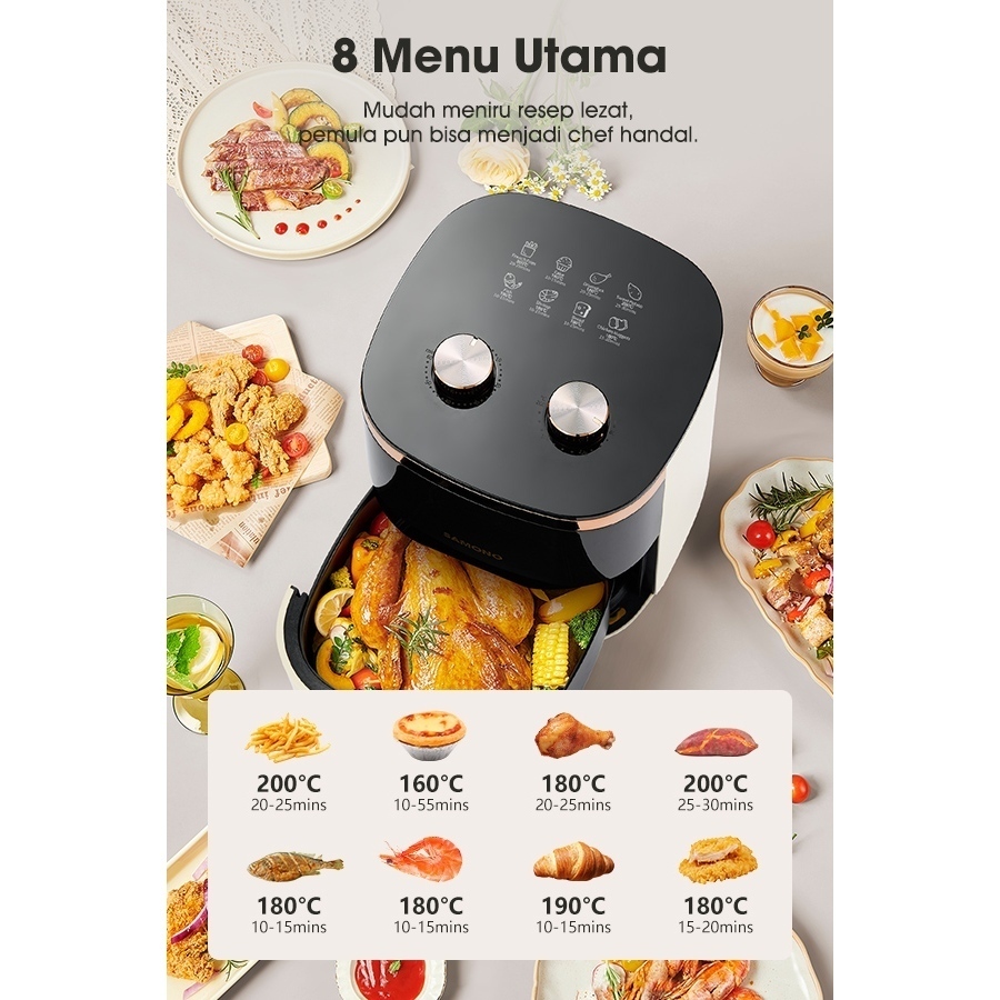 Samono Air Fryer 4 Liter Transparan 5