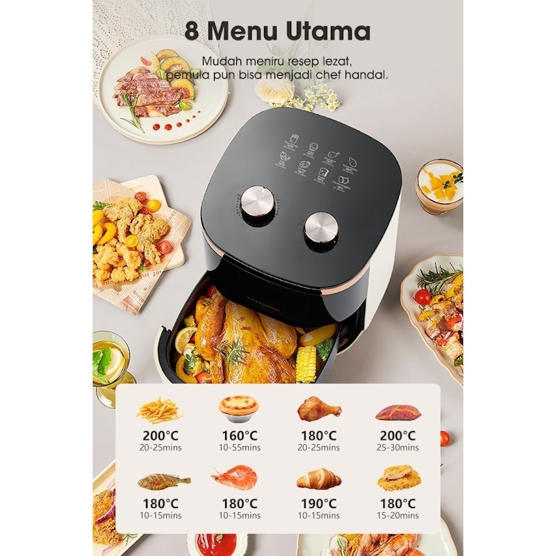 Samono Air Fryer 4 Liter Transparan 5
